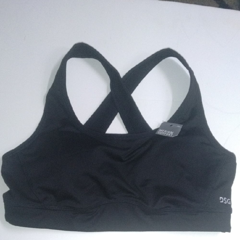 DSG Women's Cross-Back Black Sports Bra